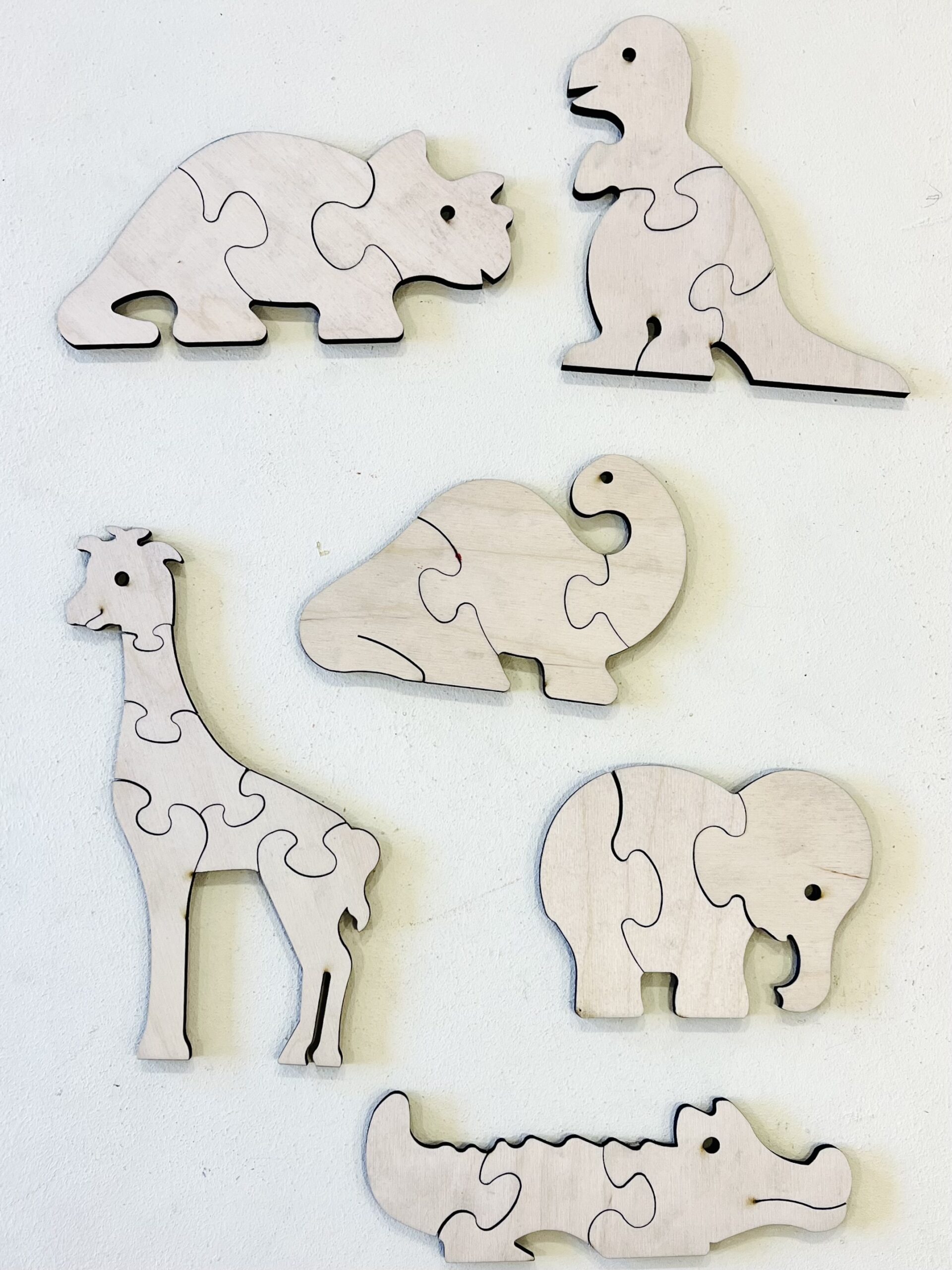 Ξύλινα Πολύχρωμα Παζλ Ζώων - Image 2