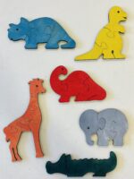 Ξύλινα Πολύχρωμα Παζλ Ζώων - Image 4