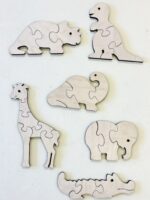 Ξύλινα Πολύχρωμα Παζλ Ζώων - Image 2